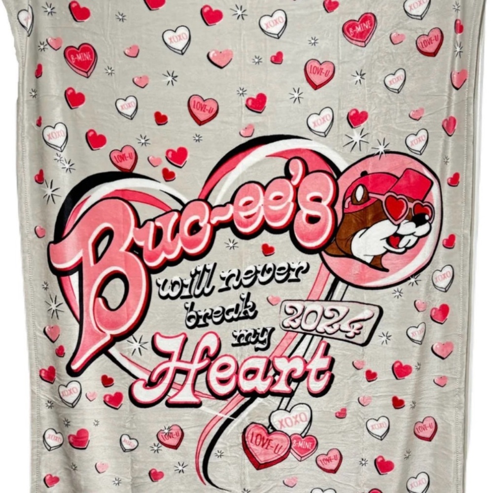 Bucees Valentine’s Day blanket